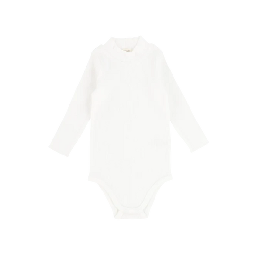 onesie l/s ribbed mockneck - winter white