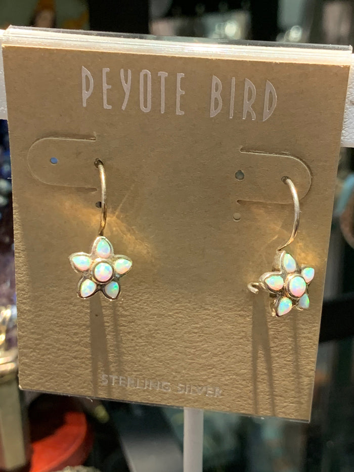 Opal Flower Earrings