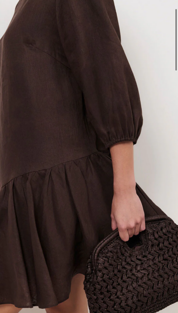 Open Handle Paper Weave Clutch