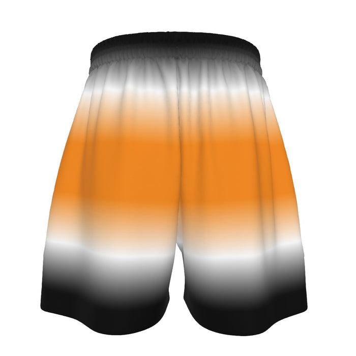 Orange Black and White Ombre Sport Shorts (All Sizes)