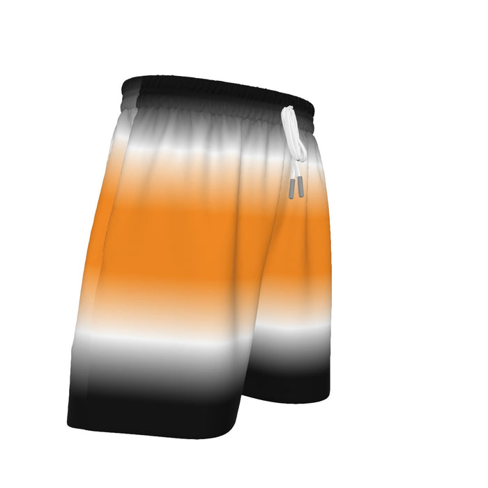Orange Black and White Ombre Sport Shorts (All Sizes)