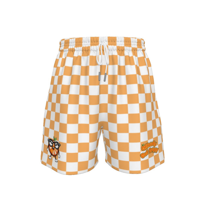 Orange Checkered Sport Shorts (All Sizes)