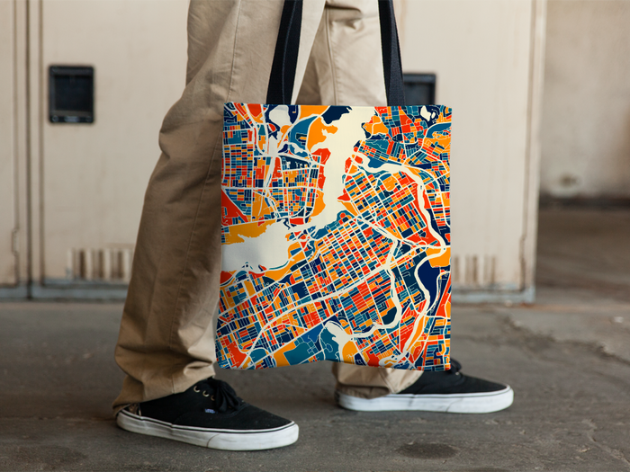 Ottawa Map Tote Bag - Ontario Map Tote Bag 15x15