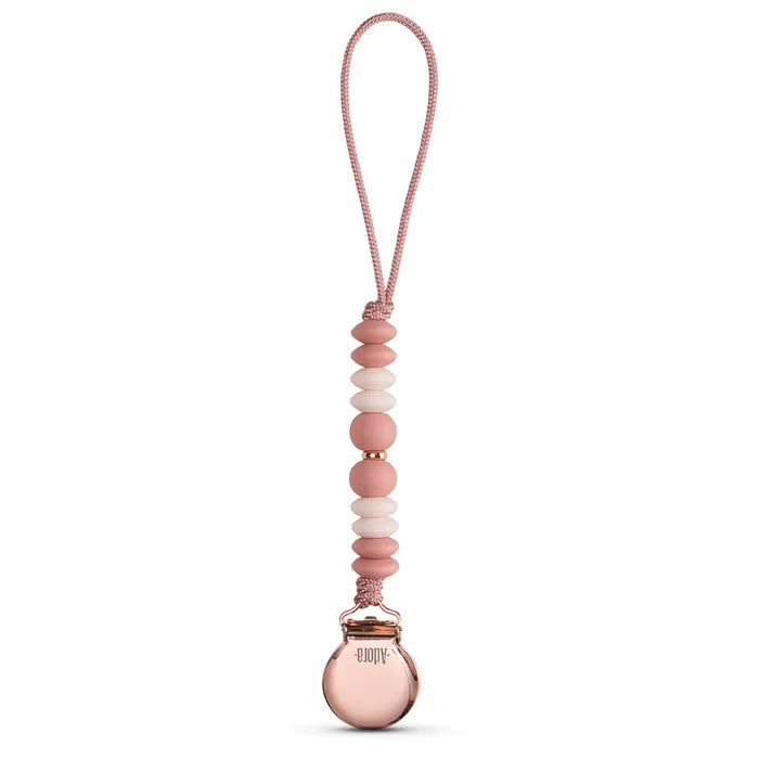 pacifier clip - rosewood/ombre
