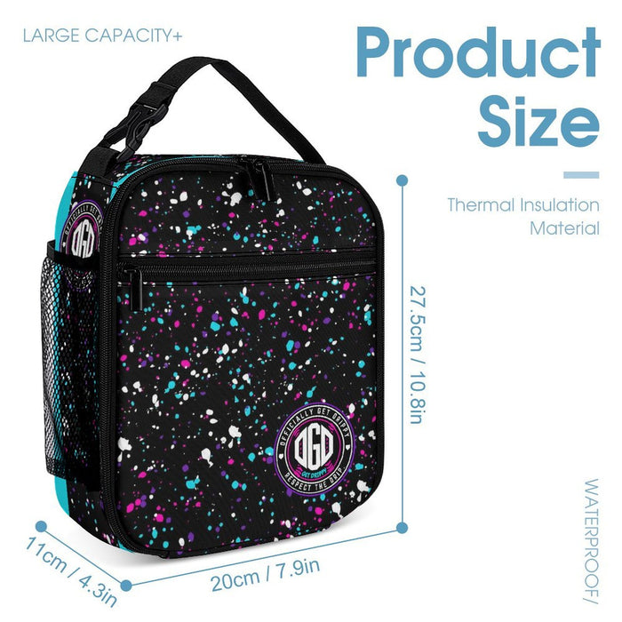 Paint Splatter Portable Insulated Lunch Bag