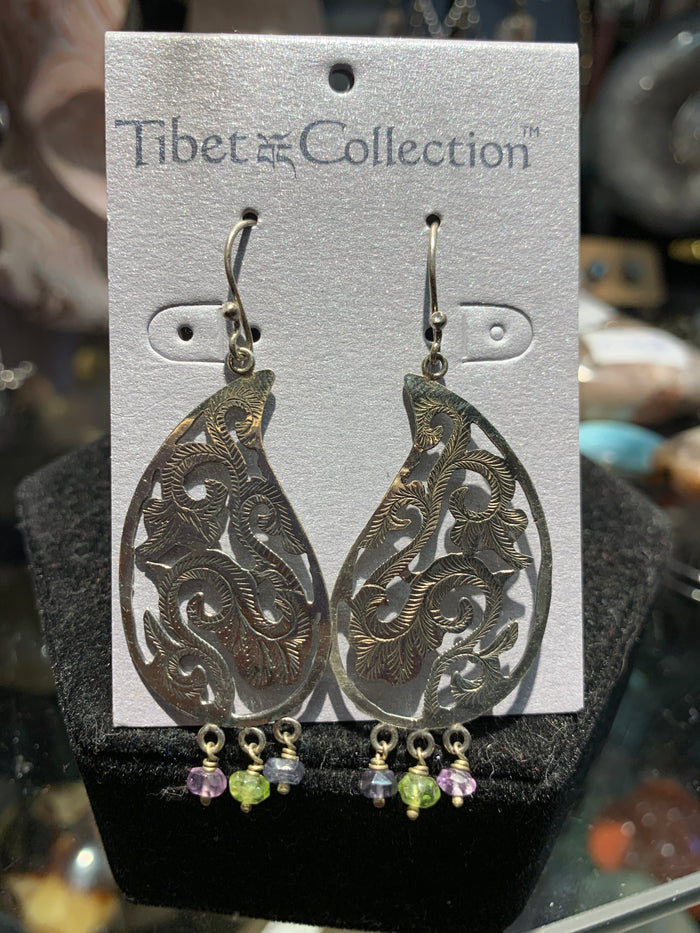 Paisley Earrings with crystal accents