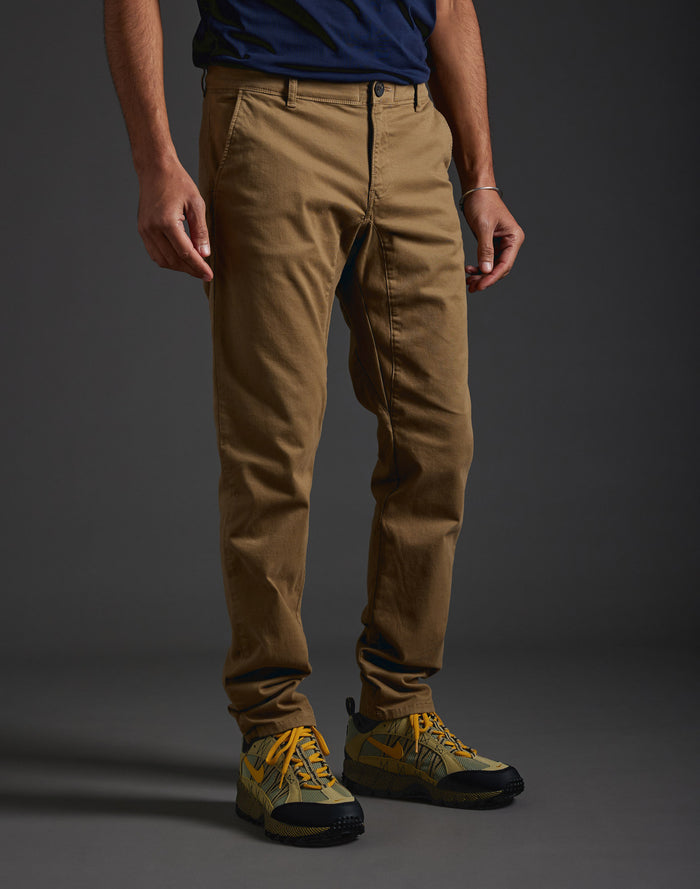 pantalon chino taupe PULLIN en coton