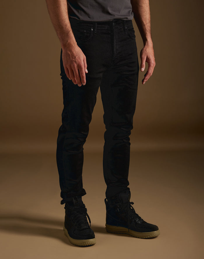 pantalon regular black PULLIN en coton