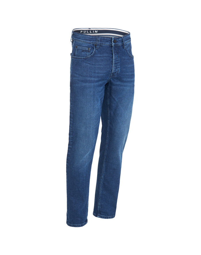 pantalon regular steelblue PULLIN en coton