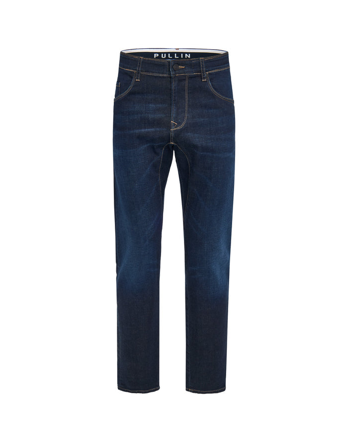 pantalon straight petrol PULLIN en coton