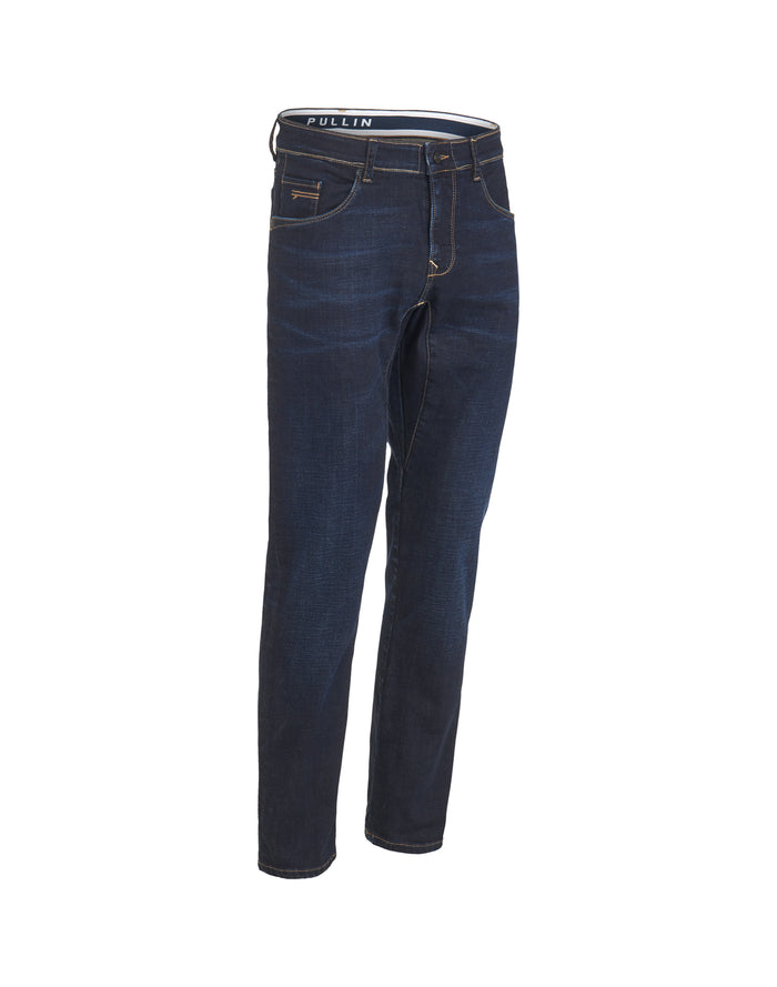 pantalon straight petrol PULLIN en coton