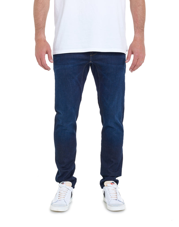 pantalon straight petrol PULLIN en coton
