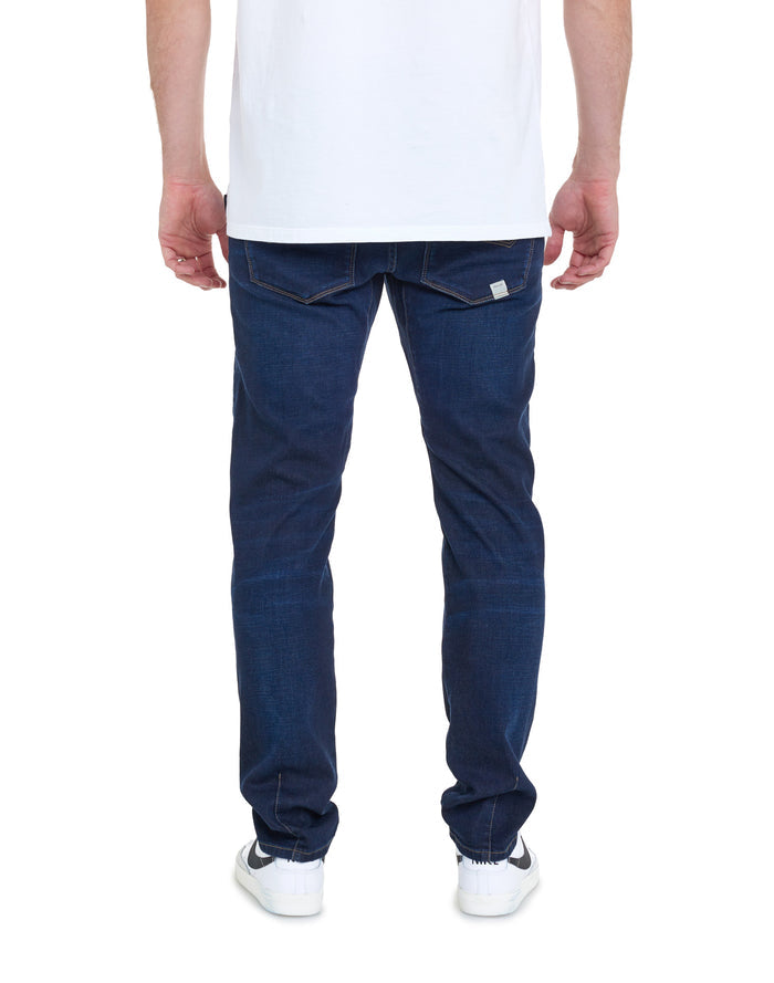 pantalon straight petrol PULLIN en coton