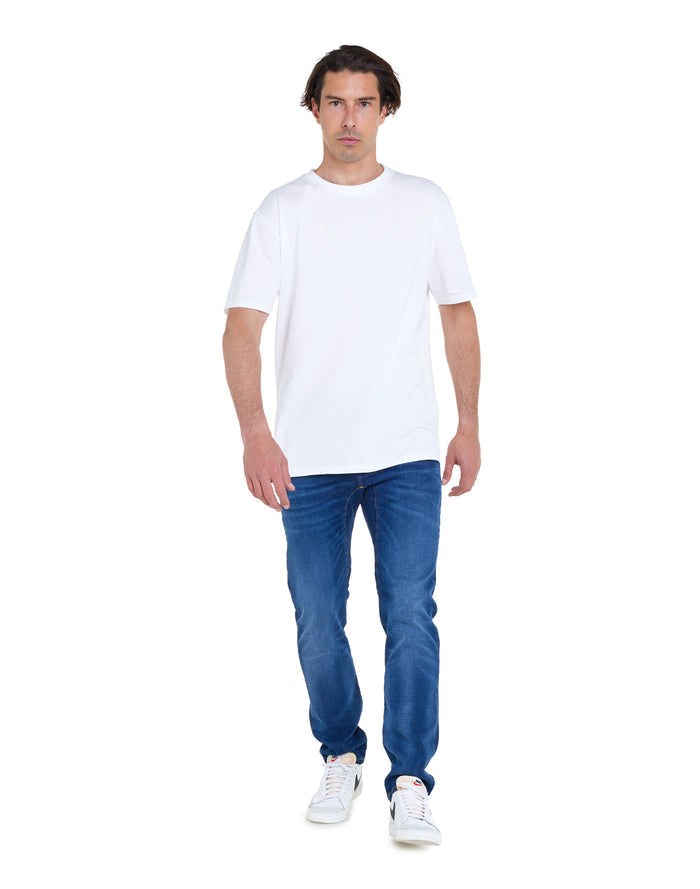 pantalon straight smokedblue PULLIN en coton