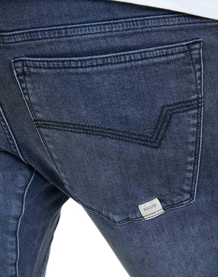 pantalon tapered blues PULLIN en coton