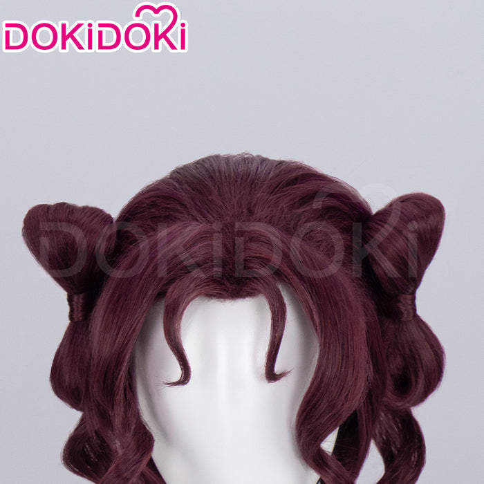 【Partially Ready For Ship】DokiDoki Anime The Apothecary Diaries Cosplay Shisui Wig Short Curly Dark Red Hair Purple Hair