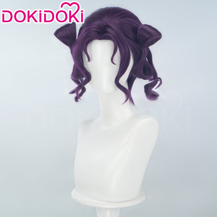 【Partially Ready For Ship】DokiDoki Anime The Apothecary Diaries Cosplay Shisui Wig Short Curly Dark Red Hair Purple Hair