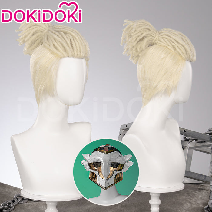 【Partially Ready For Ship】DokiDoki Game Wig / Mask Short Straight White Hair
