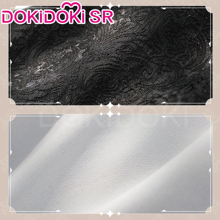 【Partially Ready For Ship】DokiDoki-SR Anime Cosplay Remm Ramm Costume Maid Black White Dress