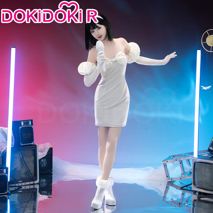 【Partially Ready For Ship】【Size XS-4XL】DokiDoki-R Anime Cosplay Female White R1 Costume Dress Halloween