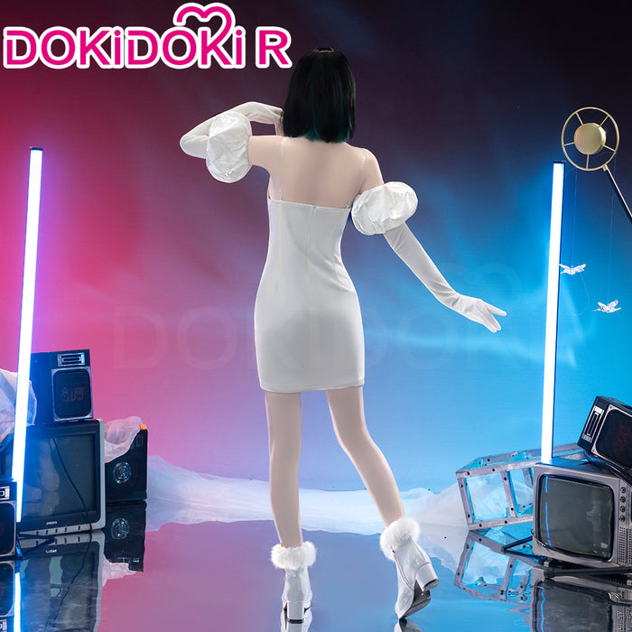 【Partially Ready For Ship】【Size XS-4XL】DokiDoki-R Anime Cosplay Female White R1 Costume Dress Halloween