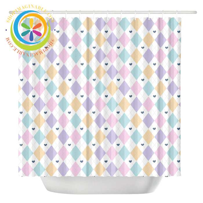 Pastel Diamond Shower Curtain