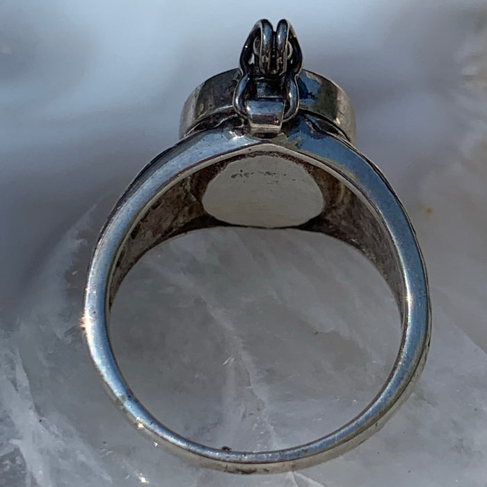 Pentagram Sterling Poison Ring sz6