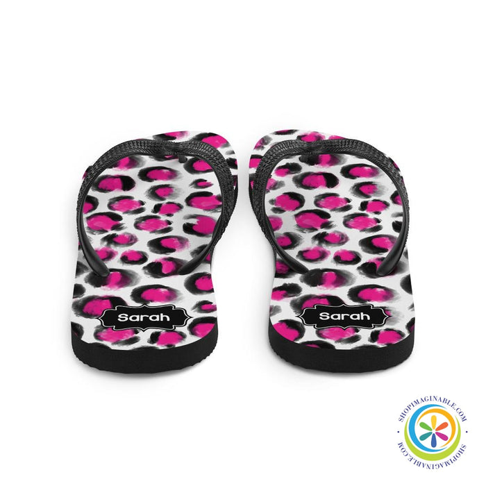 Personalized Leopard Print Flip-Flops-ShopImaginable.com