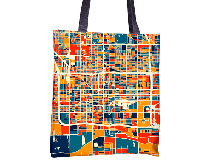 Phoenix Map Tote Bag - Arizona Map Tote Bag 15x15