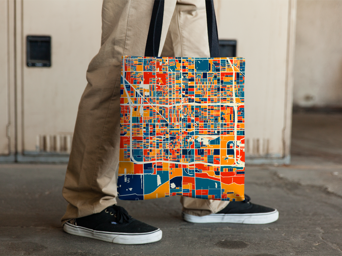 Phoenix Map Tote Bag - Arizona Map Tote Bag 15x15