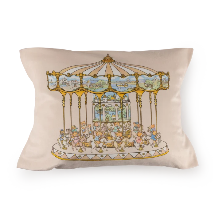 pillow teddy merry go cushion - vanilla bean