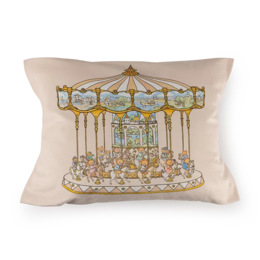 pillow teddy merry go cushion - vanilla bean