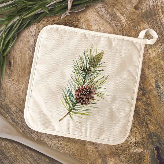 Pine Branch - Customizable Cotton Pot Holder