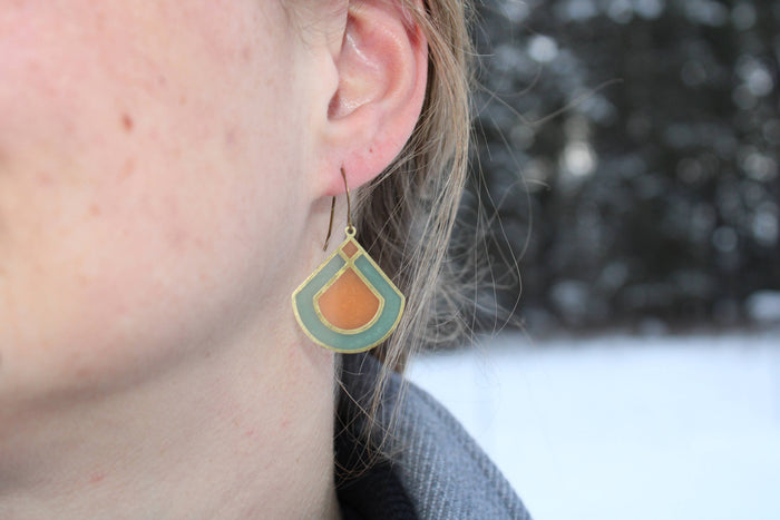 Pinnacle // Stained Glass Resin Earrings