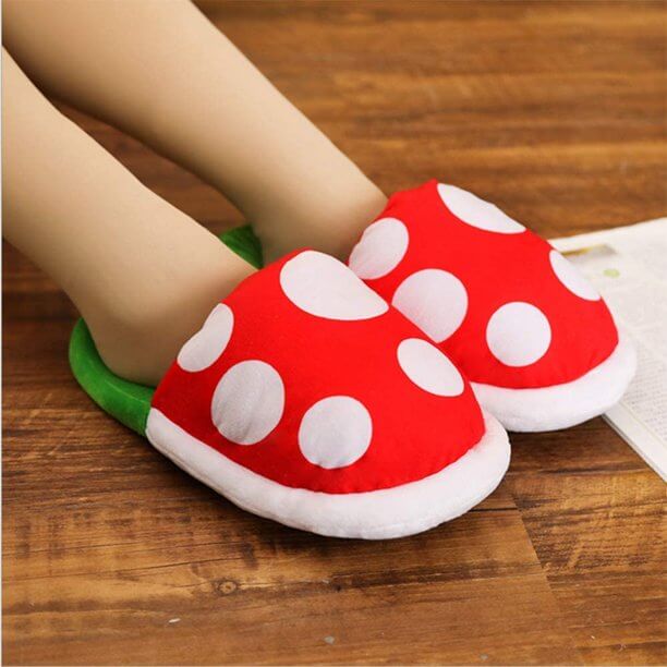 Piranha Flower Plush Slippers