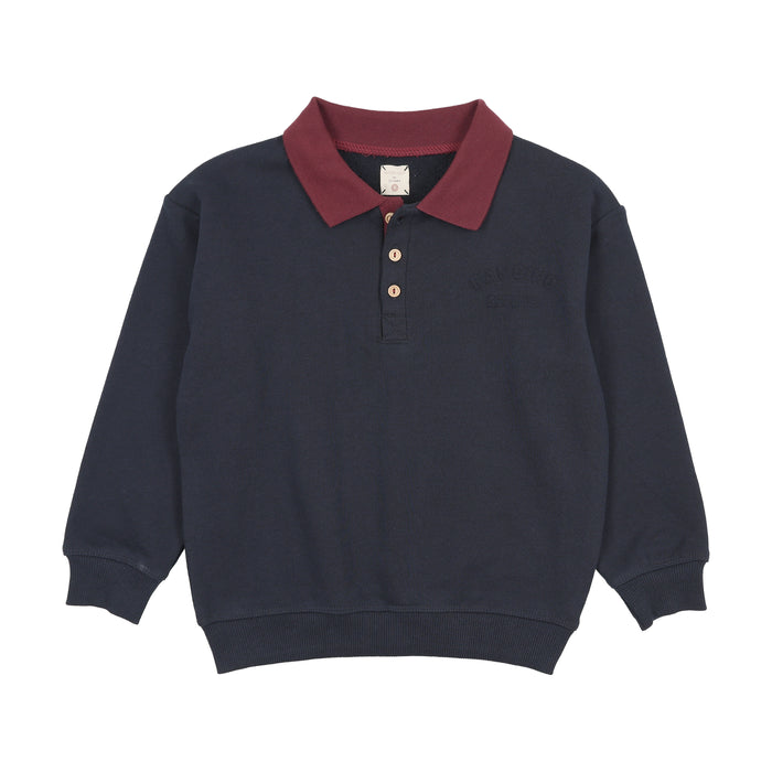 polo l/s denim day sweatshirt - navy