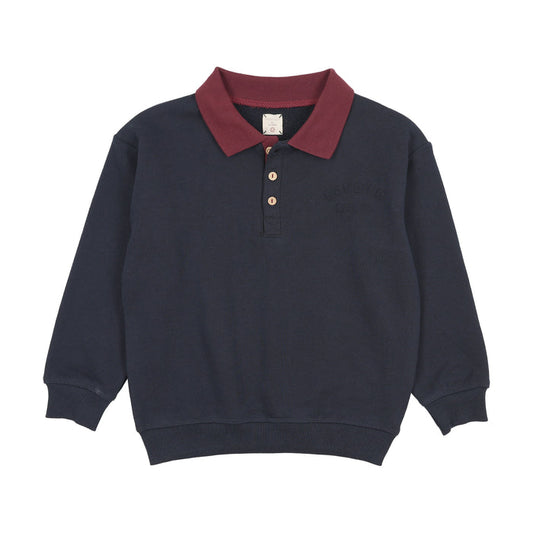 polo l/s denim day sweatshirt - navy