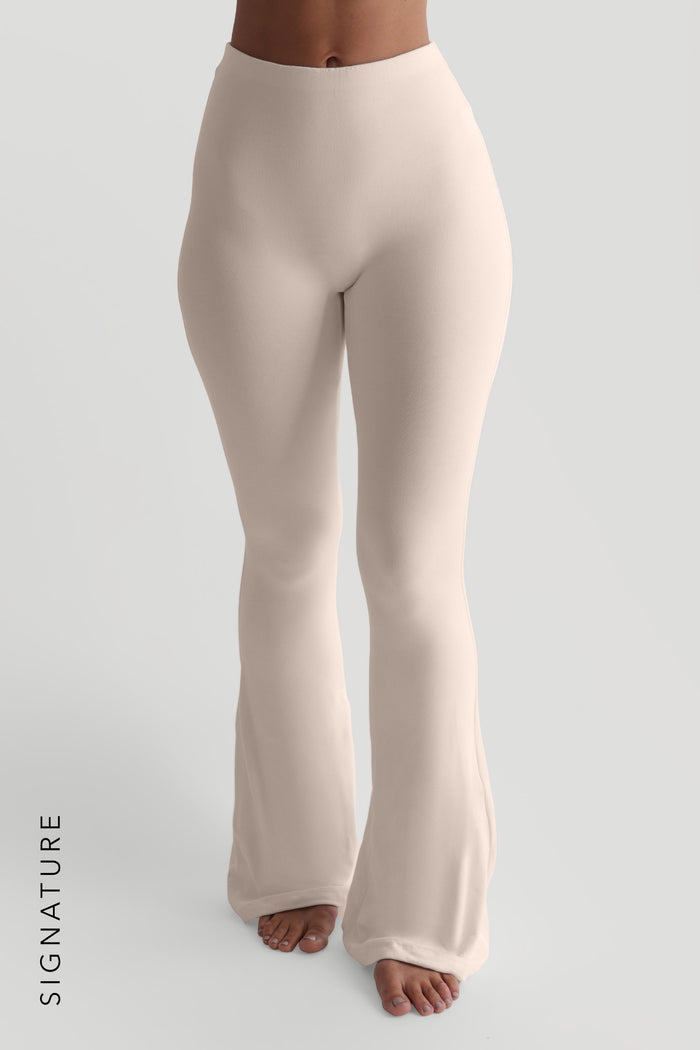 Pro-Technical Flared Leggings- Buttercream
