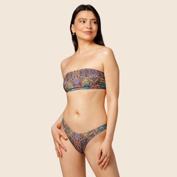 Psychedelic Print Recycled Bandeau Bikini