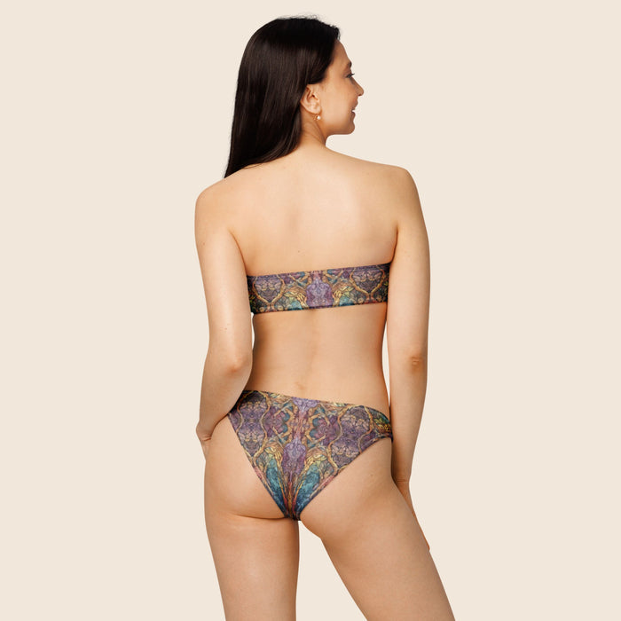 Psychedelic Print Recycled Bandeau Bikini