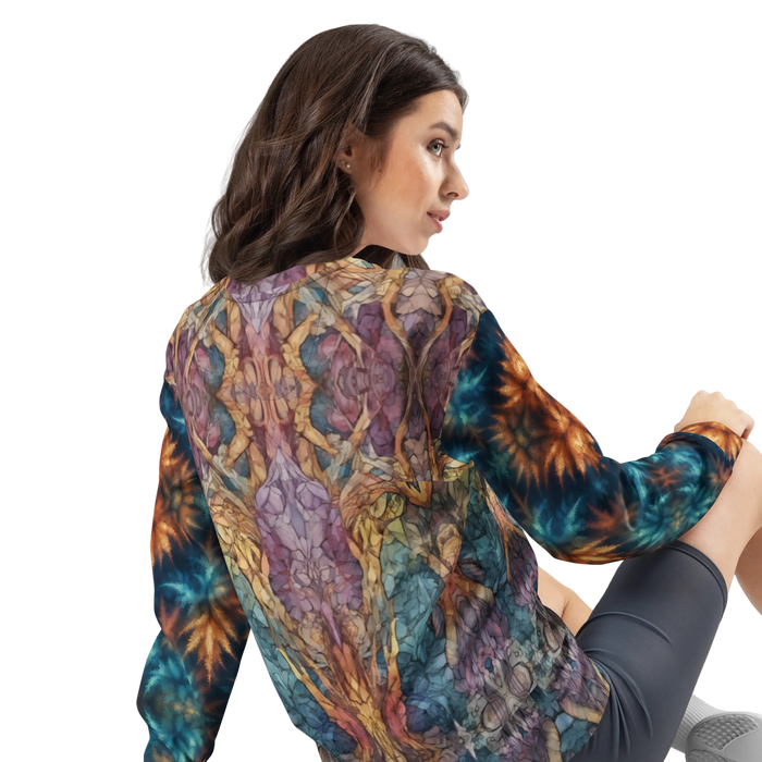 Psychedelic Tie-Dye All-Over Print Unisex Sweatshirt — Eco-Friendly Festival & Streetwear