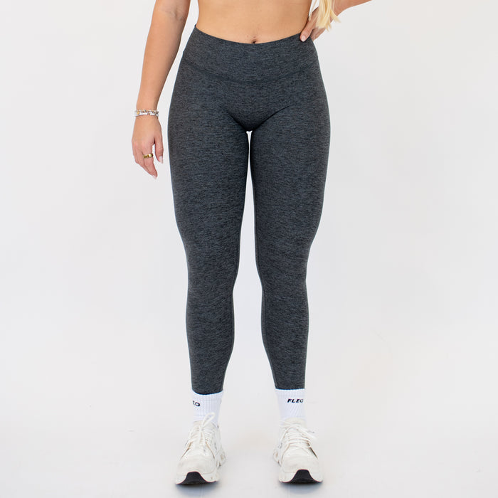 Magnet Black Pulse Legging 25"- No Front Seam - High Rise by FLEO - 1