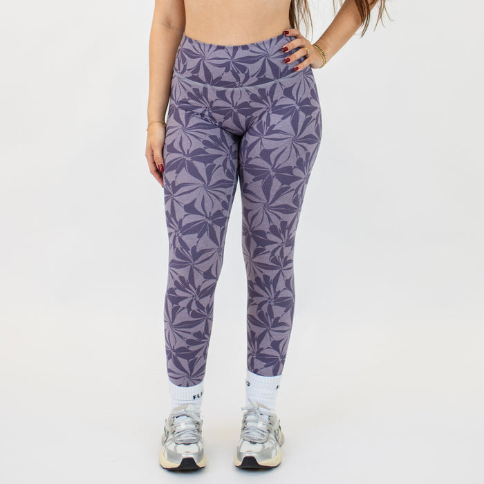 Floral Swirl Pulse Legging 25"- No Front Seam - High Rise by FLEO - 1
