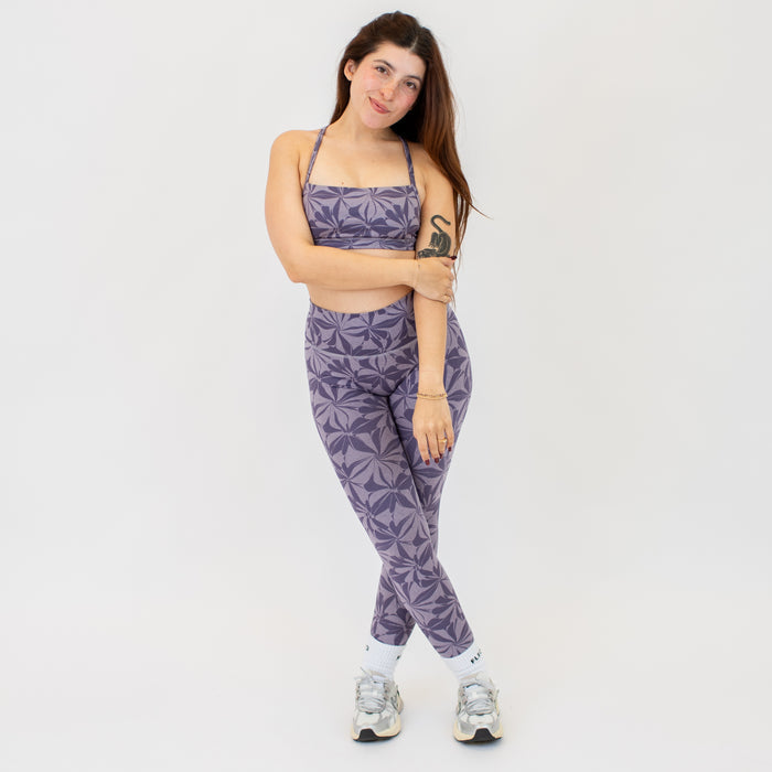 Floral Swirl Pulse Legging 25"- No Front Seam - High Rise by FLEO - 3