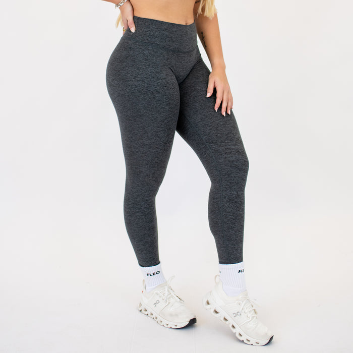 Magnet Black Pulse Legging 25"- No Front Seam - High Rise by FLEO - 4
