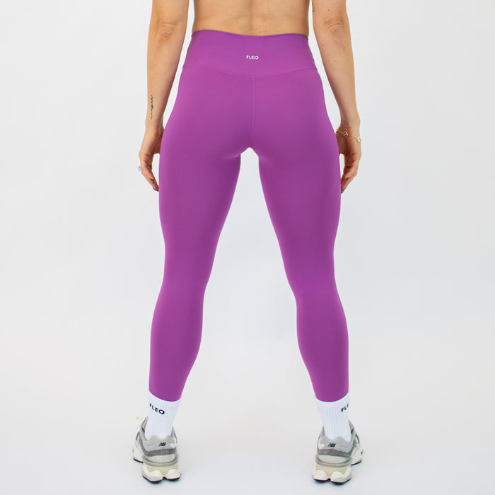 Mulberry Blossom Pulse Legging 25"- No Front Seam - High Rise by FLEO - 5