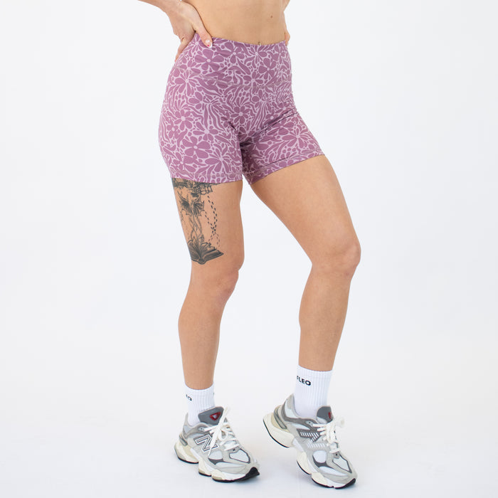 Mauve Petal Pulse Short 5" - No Front Seam - High Rise by FLEO - 4