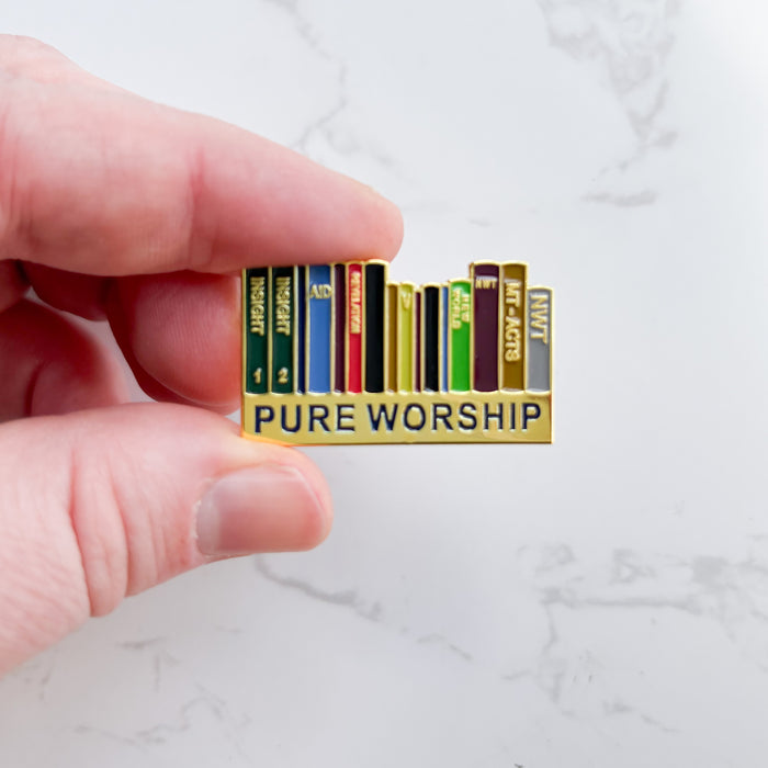 Pure Worship Theocratic Library Enamel Pins