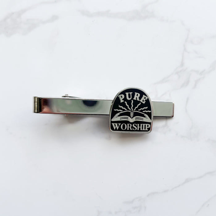 Pure Worship Tie Clip Silver