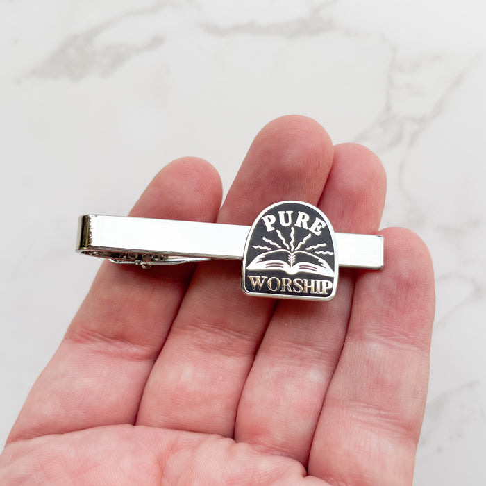 Pure Worship Tie Clip Silver